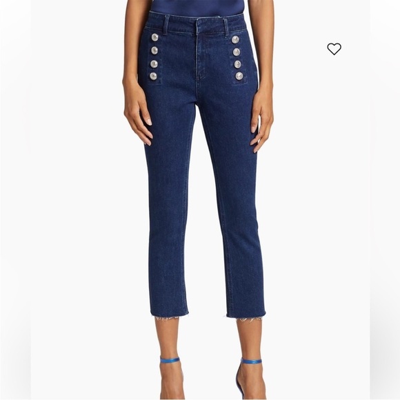 NWT GENERATION LOVE Justine Straight Leg Denim
Pants Silvertone Buttons - Picture 1 of 11